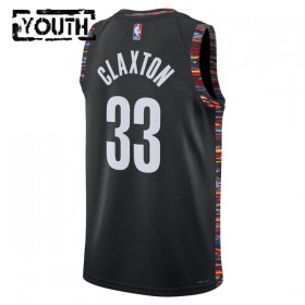 Barn Brooklyn Nets Tröja Nic Claxton Nike 2025-26 City Edition Svart Swingman